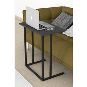 Bofigo Antrasit Metal Ayaklı Kahvaltı Çalışma Masası Laptop Sehpası