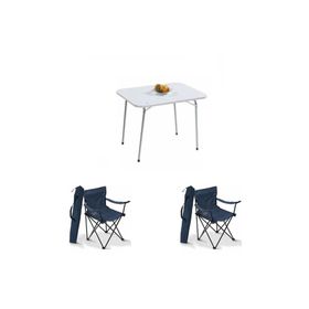 Bofigo BFGBM+2R 2+1 Mavi 60X80 cm Masa Sandalye Kamp Seti