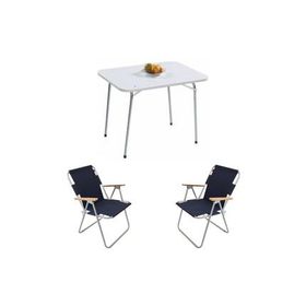 Bofigo BFGBM+2S 2+1 Lacivert 60X80 cm Masa Sandalye Kamp Seti
