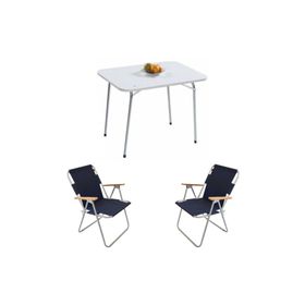 Bofigo BFGBM+2S 2+1 Lacivert 60X80 cm Masa Sandalye Kamp Seti