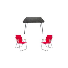Bofigo BFGGM+2S 2+1 Granit Kırmızı 60X80 cm Kamp Seti