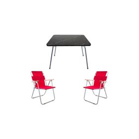 Bofigo BFGGM+2S 2+1 Granit Kırmızı 60X80 cm Kamp Seti