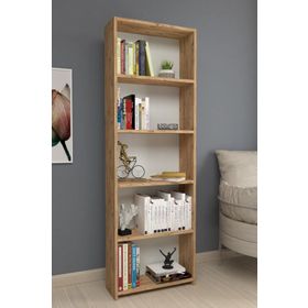 Bofigo Çam 5 Raflı Dekoratif Modern Kitaplık