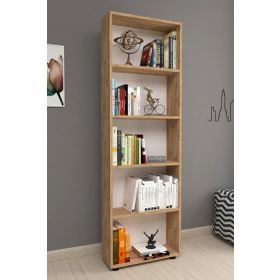 Bofigo Çam 5 Raflı Dekoratif Modern Kitaplık