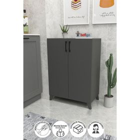 Bofigo Ceren Antrasit 4 Raflı Mutfak Dolabı