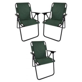 Bofigo Katlanır Çam Desenli 60x80 cm Masa + Katlanır Yeşil 3 Adet Sandalye Kamp Seti