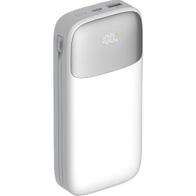 Boğazören Kendinden Çoklu Kablolu 20.000 mAh Hızlı Şarj Type-C Scp 20W 22.5W Beyaz Powerbank