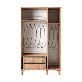 Bohem Çiğdem 3 Kapaklı Çekmeceli 120 cm Beyaz Gardrop