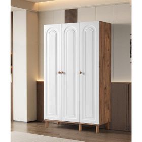 Bohem Zambak 3 Kapaklı Çekmeceli 120 cm Beyaz Gardrop