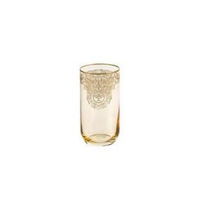 Bohemia Queen Amber Mat Altın 6'lı Meşrubat Bardak
