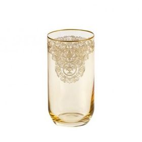 Bohemia Queen Amber Mat Altın 6'lı Meşrubat Bardak