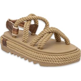 Bohonomad Bodrum Mid Platform Halat Bej Kadın Sandalet
