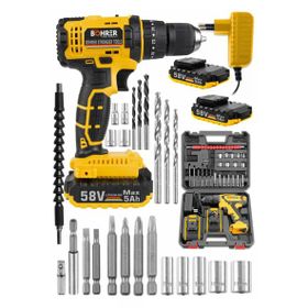 Böhrer Böhr 58 V 5 Ah Pro Hummer Orange Çift Akülü Yüksek Torq 24 Vidalama Şarjlı Matkap Set