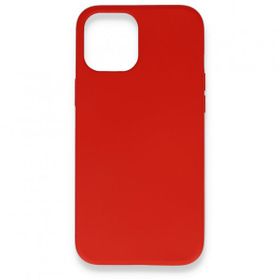 Bol Çeşit iPhone 12 Nano İçi Kadife Kırmızı Silikon Kılıf