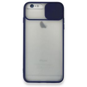 Bol Çeşit iPhone 6 Plus Palm Buzlu Kamera Sürgülü Silikon Lacivert Kılıf