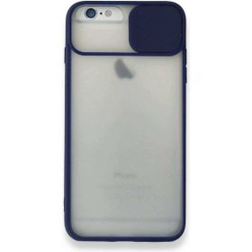 Bol Çeşit iPhone 6 Plus Palm Buzlu Kamera Sürgülü Silikon Lacivert Kılıf