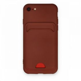Bol Çeşit iPhone 7 Kelvin Kartvizitli Bordo Silikon Kılıf