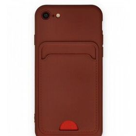 Bol Çeşit iPhone 7 Kelvin Kartvizitli Bordo Silikon Kılıf