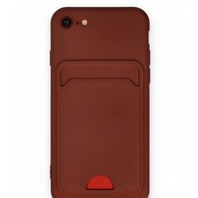Bol Çeşit iPhone 7 Kelvin Kartvizitli Bordo Silikon Kılıf