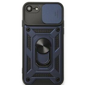 Bol Çeşit iPhone 7 Pars Lens Yüzüklü Lacivert Silikon Kılıf