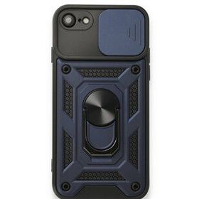 Bol Çeşit iPhone 7 Pars Lens Yüzüklü Lacivert Silikon Kılıf