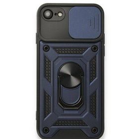 Bol Çeşit iPhone 7 Pars Lens Yüzüklü Lacivert Silikon Kılıf