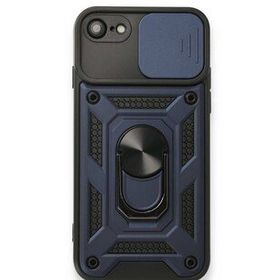 Bol Çeşit iPhone 7 Pars Lens Yüzüklü Lacivert Silikon Kılıf