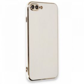 Bol Çeşit iPhone 7 Plus Volet Beyaz Silikon Kılıf