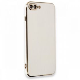 Bol Çeşit iPhone 7 Plus Volet Beyaz Silikon Kılıf
