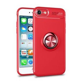 Bol Çeşit iPhone 7 Range Yüzüklü Kırmızı Silikon Kılıf