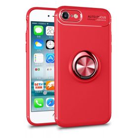 Bol Çeşit iPhone 7 Range Yüzüklü Kırmızı Silikon Kılıf