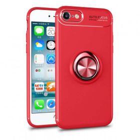 Bol Çeşit iPhone 7 Range Yüzüklü Kırmızı Silikon Kılıf