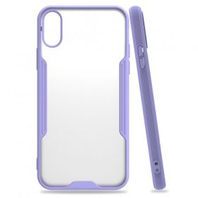 Bol Çeşit iPhone X Platin Lila Silikon Kılıf