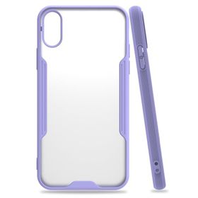 Bol Çeşit iPhone X Platin Lila Silikon Kılıf
