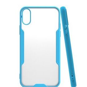 Bol Çeşit iPhone X Platin Mavi Silikon Kılıf