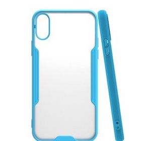Bol Çeşit iPhone X Platin Mavi Silikon Kılıf