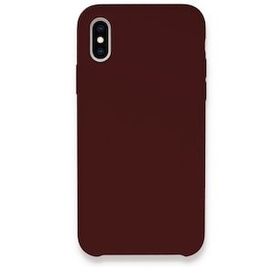 Bol Çeşit iPhone XS Max Lansman Legant Bordo Silikon Kılıf