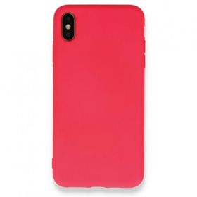 Bol Çeşit iPhone XS Max Nano İçi Kadife Koyu Pembe Silikon Kılıf