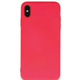 Bol Çeşit iPhone XS Max Nano İçi Kadife Koyu Pembe Silikon Kılıf
