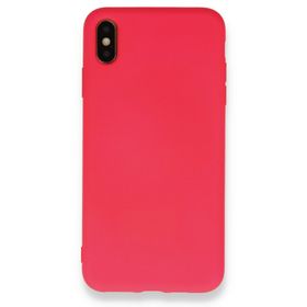 Bol Çeşit iPhone XS Max Nano İçi Kadife Koyu Pembe Silikon Kılıf
