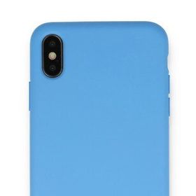 Bol Çeşit iPhone XS Max Nano İçi Kadife Mavi Silikon Kılıf