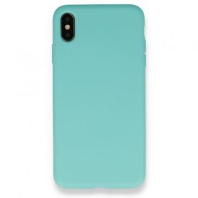 Bol Çeşit iPhone XS Max Nano İçi Kadife Turkuaz Silikon Kılıf
