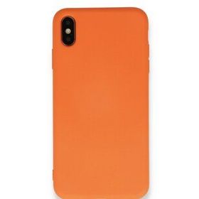 Bol Çeşit iPhone XS Max Nano İçi Kadife Turuncu Silikon Kılıf