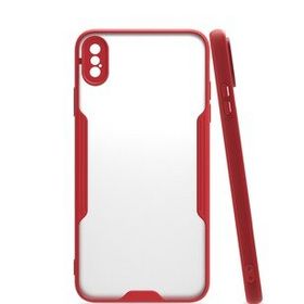 Bol Çeşit iPhone Xs Max Platin Kırmızı Silikon Kılıf
