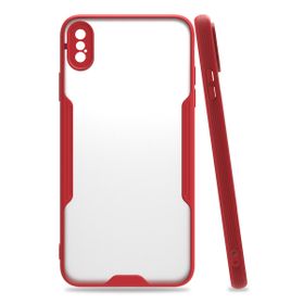 Bol Çeşit iPhone Xs Max Platin Kırmızı Silikon Kılıf