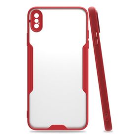 Bol Çeşit iPhone Xs Max Platin Kırmızı Silikon Kılıf