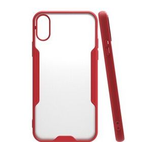 Bol Çeşit iPhone Xs Platin Kırmızı Silikon Kılıf
