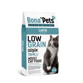 Bona Pets Premium Düşük Tahıllı Kuzulu 10 kg Yetişkin Kuru Kedi Maması
