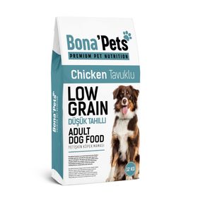 Bona Pets Premium Düşük Tahıllı Tavuklu 12 kg Yetişkin Kuru Köpek Maması