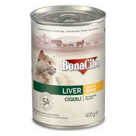 BonaCibo 12x400 gr Ciğerli Kedi Maması